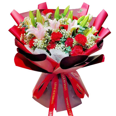 廊坊红玫瑰康乃馨百合花，欢乐和美好