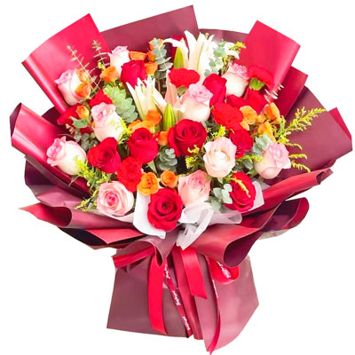 廊坊22朵玫瑰百合，追求真爱幸福